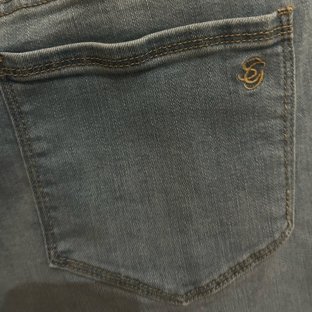 Susan Graver Blue Wide Leg Jeans Petite - Picture 5 of 13